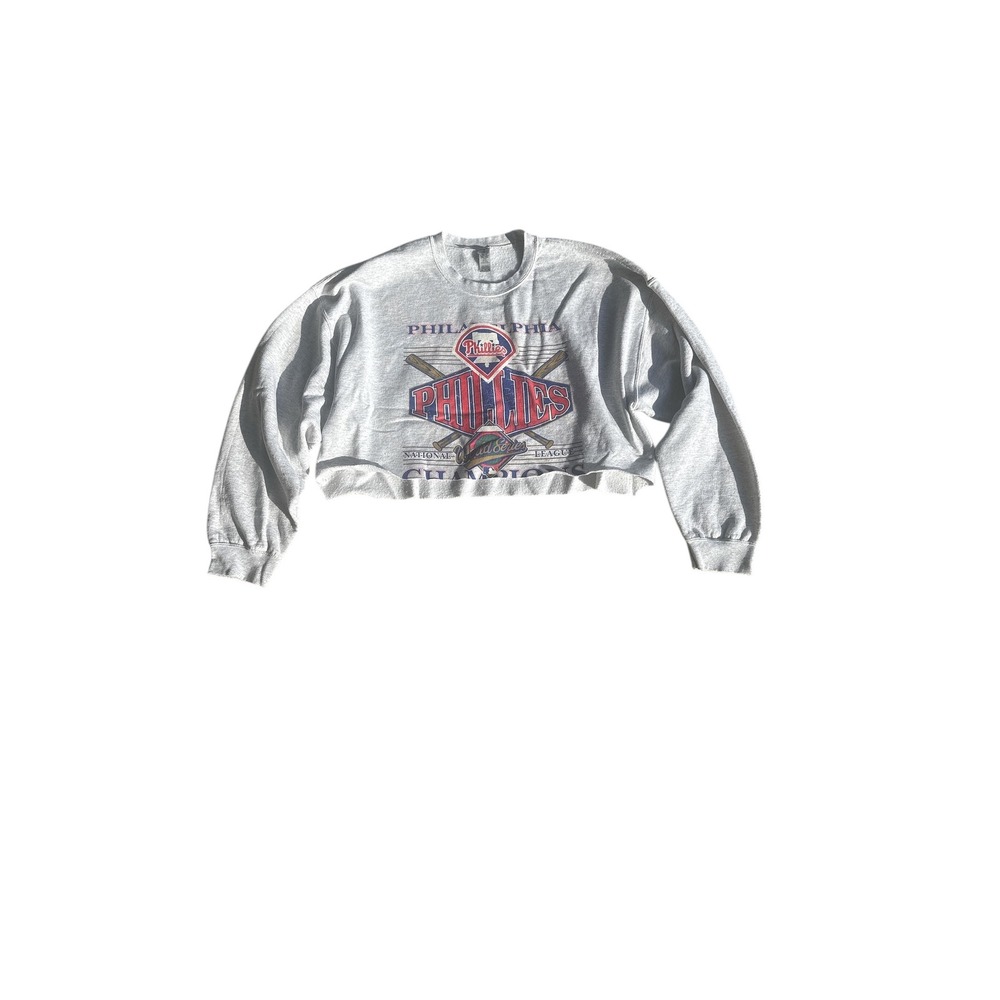 Philadelphia Phillies National League Champions Cropped Sweatshirt Gray‎ Gildan